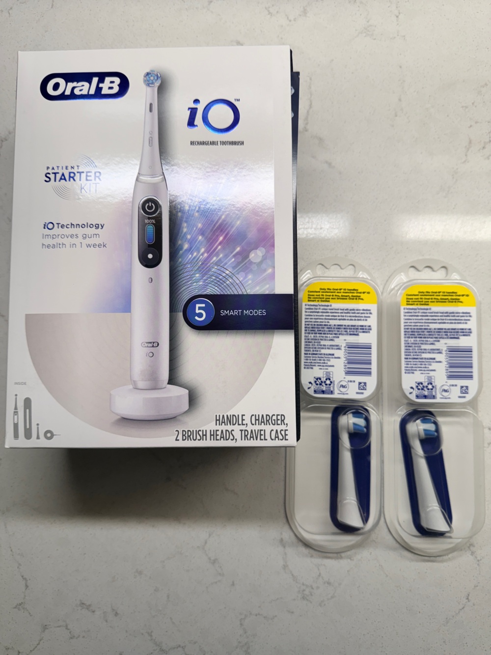 Oral-B iO Rechargeable Electric Toothbrush Starter Kit - White